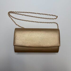 Gold Metallic Chain Clutch